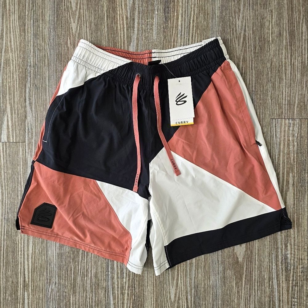 Under Armour Curry Woven Colorblock 7” Basketball Shorts Men's M New 1377306-604